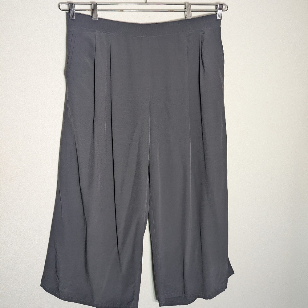 Eileen Fisher‎ Women's Cropped Pants Wide Leg Cullottes Quiet Luxury Pull On XL